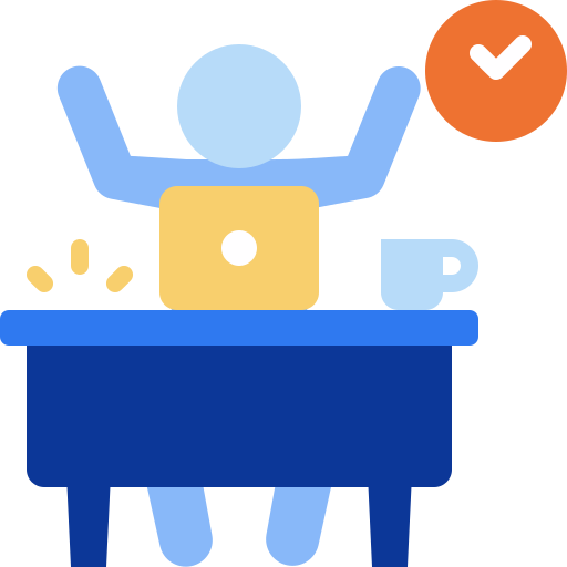 Complete the work icon